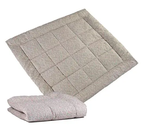 Produktbild: molis&co - Krabbeldecke für Baby 120x120 cm - 100% Baumwolle (OEKO-TEX) - Spielmatte Baby Multifunktional, Dick & weich gepolstert - Ideal als Babydecke & Spieldecke Baby - Peony