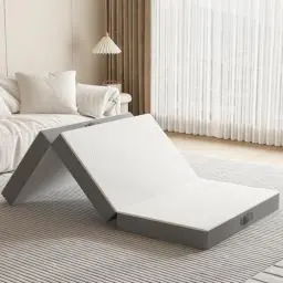 Produktbild: MOLPHIT Klappmatratze 75x195x15CM Mittelfeste, Faltmatratze, Gästematratze, Gästebett Klappbar aus extra dick 15cm mit waschbarem Bezug, ze für Reisen, Camping, Boden, Gästebett, Matratze