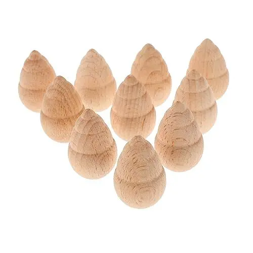 Produktbild: MOLUCKFU 10stücke Holz Graffiti Diy Dekoration Junge Mädchen Malspielzeug Zeichenspielzeug Unfinished Miniatur