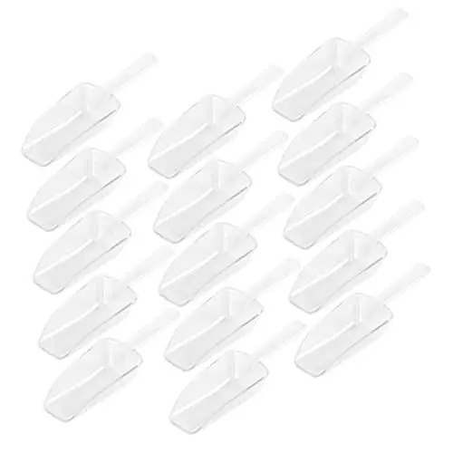 Produktbild: MOLUCKFU Multifunktionale Lebensmittelschaufeln 15-teiliges Eisschaufel-set Aus Kunststoff Weiß Vielseitig Einsetzbar Für Brot Salat Ideal Für Grillbuffets Barpartys