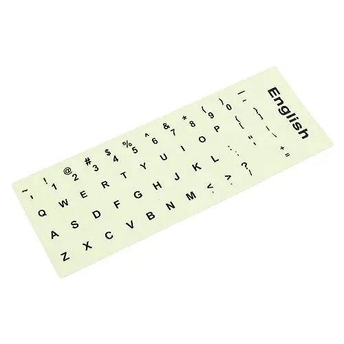 Produktbild: MOLUCKFU Dunkel Leuchtende Englische Tastaturaufkleber Entfernbarer Klaviertastaturaufkleber Für Computer Große Größe 1 3 X 1 1 cm Für Laptop/Desktop