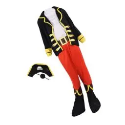 Produktbild: MOLUCKFU 1 Satz Piratenhut für Kinder Halloween-Piratenkostüm klassisches Piratenkostüm kinderkostüme Halloween kinderkostum Halloween Kostüm für die Party Kostüm für Halloween Polyester