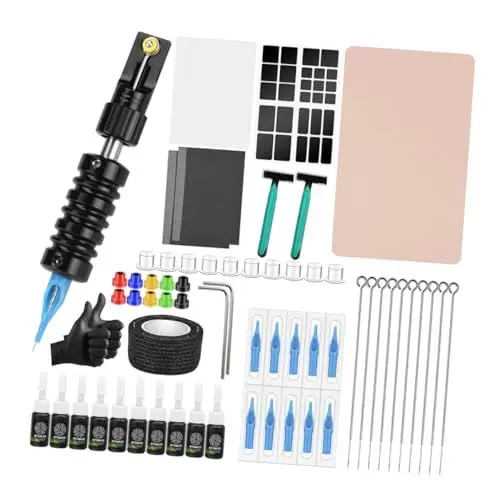 Produktbild: MOLUCKFU Tätowierstift-halter Satz Für Anfänger Professionelles Tattoo-set Mit Stabilerem Stand Aus Aluminiumlegierung Und Silikon Langlebig Und Tragbar