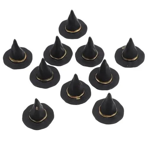 Produktbild: MOLUCKFU Miniatur-hexenhüte Basteln 20 Stück Mini-hexenhüte Halloween-Party-Dekoration DIY-mini-hexenhüte Kleine Hütchen Zierde