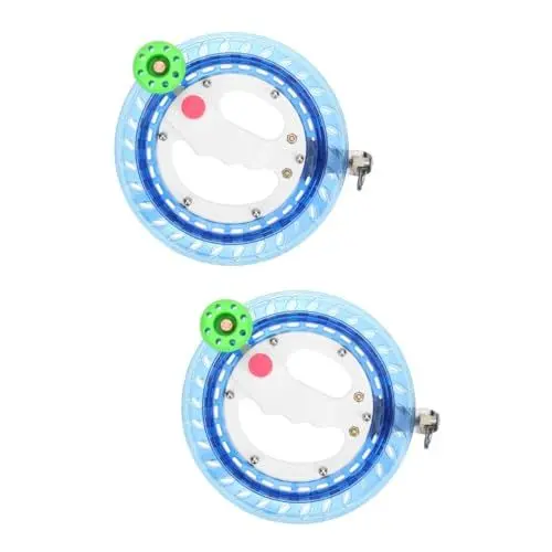 Produktbild: MOLUCKFU 2St Umlenkrolle für Drachenleinen Rad Drachenläufer Rolle Drachenteile drachenschnur aufwickler Kite-Linienwickler Werkzeug Outdoor-Drachenspule Drachenrolle für draußen Abs
