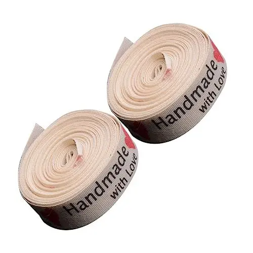 Produktbild: MOLUCKFU 2 Rollen Baumwollbänder Geschenkbänder Für Hochzeitsdekoration Diy-bastelmaterial Langlebig Und Dekorativ