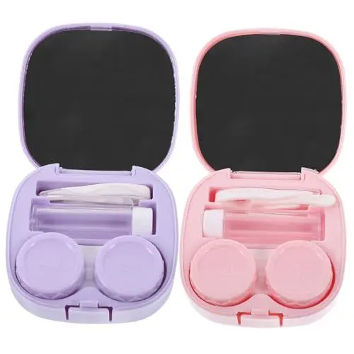 Produktbild: MOLUCKFU Niedliches Halteretui-Set 2 Stück Aufbewahrungsbox Make-up-Organizer Staubschutz Für Reisen Und Outdoor-aktivitäten