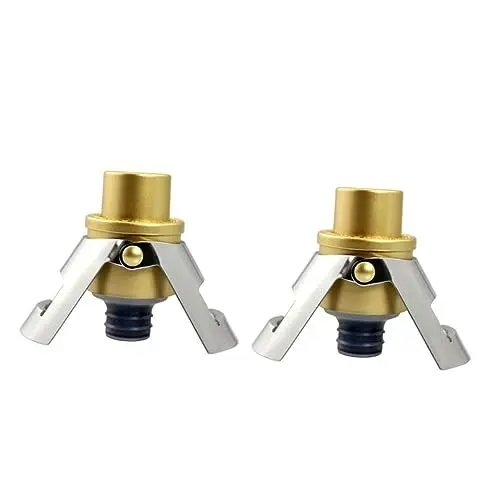 Produktbild: MOLUCKFU 2 Pcs Gold Wein Sealer Stopper Silber Auslaufsicher und Versiegelt Wein Flasche Kappe für Sekt