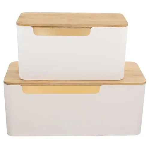Produktbild: MOLUCKFU Kabel-Organizer-Box-Set 2-teilig Kabelhalter Für Die Schreibtisch-Box-aufbewahrung Weiß