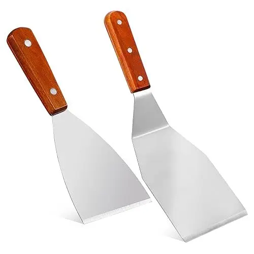 Produktbild: MOLUCKFU 2er Satz Kochspatel Pfannkuchenspatel Aus Metall Backspatel Für Küche Universell Einsetzbar Für Backen Grillen Und Braten