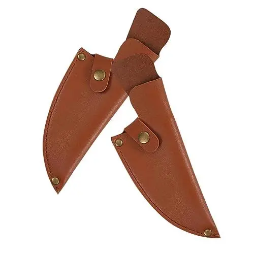 Produktbild: MOLUCKFU 2st Kleine Krummsäbelscheide Scheide Für Gürtel Dekorative Abdeckung Schutzabdeckungen Lederschutz Lederscheide Knochenscheiden Outdoor-zubehör Küchenmesser-set Pu Fische Töten