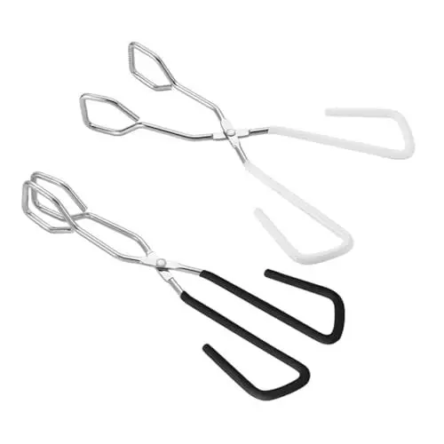 Produktbild: MOLUCKFU 2st Verbrühschutzclip Pelletgrill Küchenpinzette Burgerpresse Zerschlagen Holzkohlegrill Grills Grillen Schaber Kochen Grillzubehör Gebäckzange Grillflosse Barmann Rostfrei