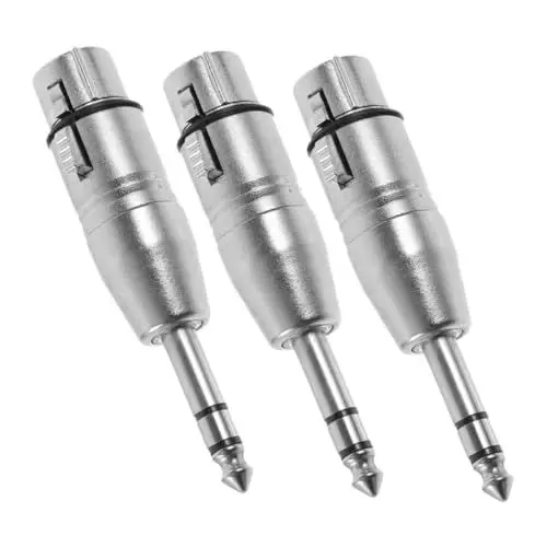 Produktbild: MOLUCKFU 3 Stücke Weibliche Zu 1/4 Zoll Männlichen Konverter Stereo Audio Adapter Einfach Zu Bedienen Audio Anschlüsse
