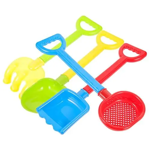 Produktbild: MOLUCKFU 4 Stück Sandschaufeln Für Kinder Strandspielzeug Set Mini Schaufeln Für Sandkasten Und Strand Sand BAU Schaufel Werkzeuge Spielzeug Für Draußen