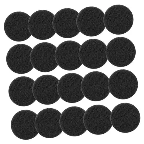 Produktbild: MOLUCKFU 50stücke Mini Aromapads Aus Baumwolle Ersatzpads Für Diffusoren Für Aromatische Öle Und Schmuckstücke Für Zuhause Und Unterwegs