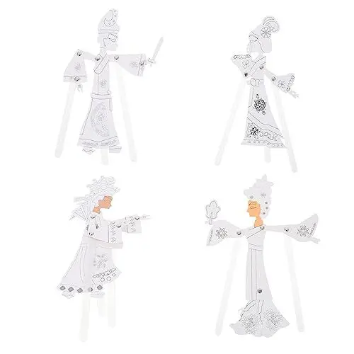 Produktbild: MOLUCKFU 52 Sets DIY Material Kit Puppen DIY Bastelspielzeug Rollenspiel Puppe Kinder DIY Kit Chinesisches Schriftzeichen Spielzeug Handpuppen Für Kinder Kinder Freizeitspielzeug