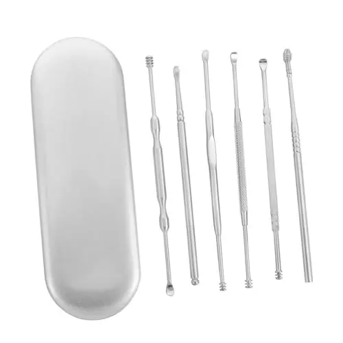 Produktbild: MOLUCKFU 6 Stücke Spirale Ohr Löffel Kit Ohr Reiniger Set Entferner Lagerung Box