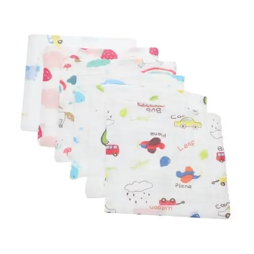 Produktbild: MOLUCKFU Baby Musselin Waschlappen 6 Stücke Set Weiche Baumwolle Baby Handtuch Neugeborenen Gesicht Taschentuch