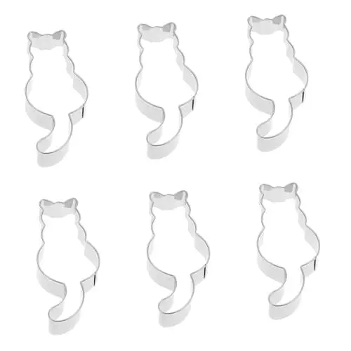 Produktbild: MOLUCKFU Metall-plätzchenformen Im Koreanischen Stil Ausstechformen in Katzen- Und Tierform Für Einfaches Plätzchenbacken