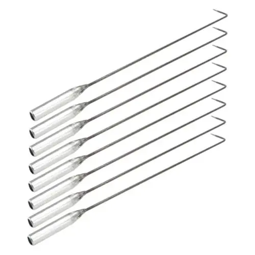 Produktbild: Amosfun 8St Feuerhaken Scoop Protokoll Reacher-Greifer Ort Kaminasche Schaufel kaminofen kaminofem grill putzset zubehör grill Zubehör für Heizöfen Haken für Heizöfen zu Hause Stahl Silver