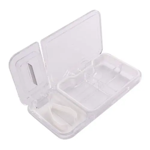 Produktbild: MOLUCKFU Boxteiler Boxspender Splitter Aufbewahrungshalter Medikamententeiler Tablettenschneider Für Kleine Oder Große Cutter Pcs Weiß