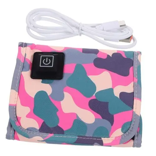 Produktbild: MOLUCKFU Flaschenwärmer Tragbarer Milchwärmer Isoliertaschen Für Babyflaschen Isolierte Babyflaschentasche Tasche Für Säuglingsflaschen Stillflaschen Wärmere Tasche 900d Digitaldruck Rosa