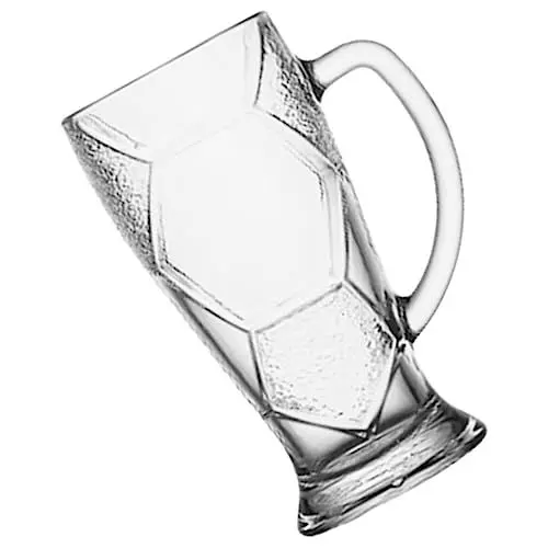 Produktbild: MOLUCKFU Großer Bierkrug Mit Henkel Fußballmotiv Multifunktionales Bierglas Für Partys