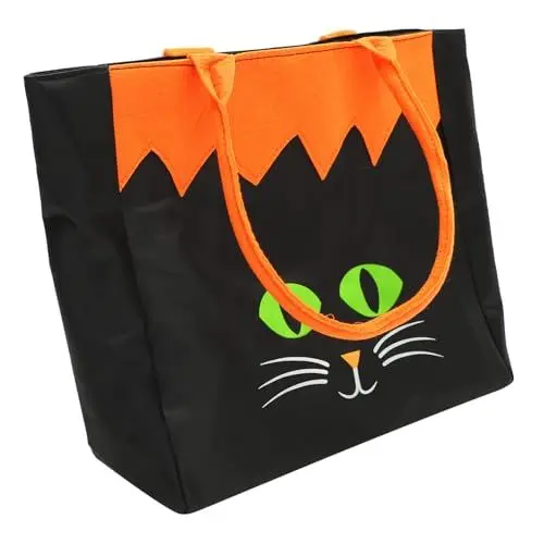 Produktbild: MOLUCKFU Halloween-handtasche Organizer-einkaufstasche Halloween-beutel Halloween-süßigkeitstüten Tragetaschen Für Kinder Halloween- Halloween-partyzubehör Polyester Black