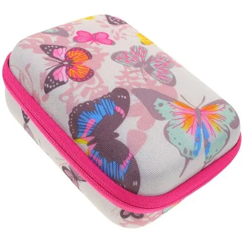 Produktbild: MOLUCKFU Dauerhafte Kinder Kamera Tragetasche Schmetterling Muster Design Lagerung Tasche Für Jungen Mädchen Kameras