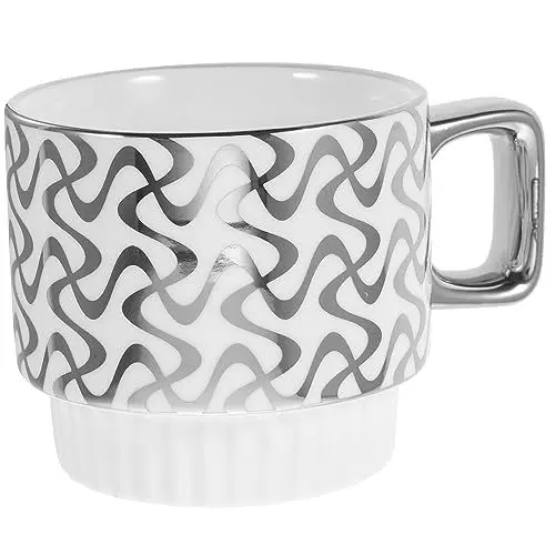 Produktbild: MOLUCKFU Teetasse aus Keramik für den täglichen Gebrauch im Büro. Stabiler Milchbecher mit glattem Rand für den Haushalt.