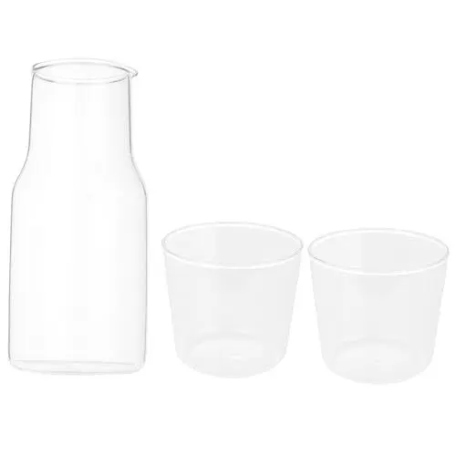 Produktbild: MOLUCKFU Transparenter Wasserkaraffe Multifunktionaler Glaskrug Mit Deckel Praktischer Wasserkrug Für Küche Und Büro Hochwertiges 1 Satz