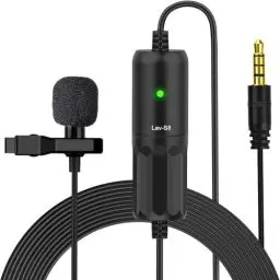 Produktbild: Moman S8 Lapel Mikrofon mit Clip 8Meter Lavalier-Mikrofon Omnidirectional Kondensator Mini Clip Mikrofon mit Kabel für DSLR Kamera/Handy/Audio-Recorder/Mischer/Interview/Videokonferenz/Podcast/Diktat