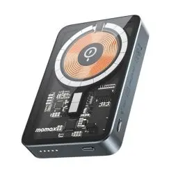 Produktbild: MOMAX Wireless Power Bank, 10000mAh Magnetische Powerbank mit PD 20W Schnellladen und Faltbarem Ständer, Externe Akku Kompatibel mit MagSafe für iPhone 15/14/13/12 Plus/Mini/Pro/Pro Max