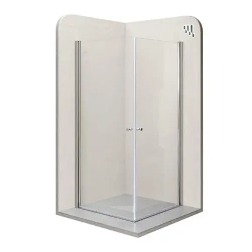 Produktbild: Moments of Glass Duschkabine GAIA mit Pendeltüren, 95x95 cm, Höhe: 180 cm, Eckduschkabine mit Hebe-Senk-Mechanismus aus 6 mm NANO ESG Sicherheitsglas - DK861