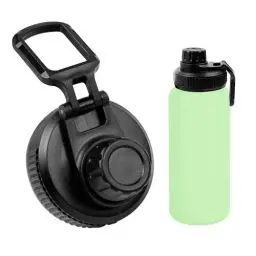 Produktbild: momgyaamz Ersatzdeckel Trinkflasche, Auto-Flip-Deckel Mit Haken, Sportverschluss FüR Weithalsflaschen, Wasserflaschen ZubehöR, AußEndurchmesser 68mm, Innendurchmesser 63mm, Schwarz, 1 StüCk