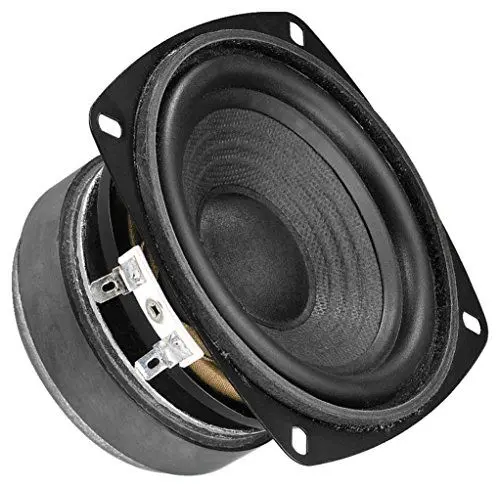 Produktbild: MONACOR SP-100/8 Hi-Fi Tiefmitteltöner, Bass Speaker mit stabiler Papiermembran, hochwertiger Alu-Spule, Polkernbohrung und Gummisicke, in Schwarz