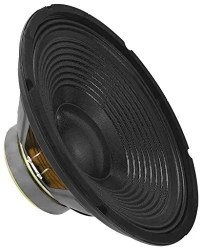 Produktbild: MONACOR SP-302PA Universal-Tieftöner mit 100 Watt Nennbelastbarkeit und einer Impedanz von 8 Ohm, Bass-Lautsprecher mit einer Größe von 12 Zoll, in Schwarz