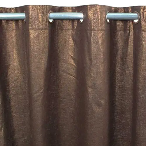 Produktbild: MonbeauRideau Comete Baumwolle Leinen Lurex und Vorhang 140 x 250 Schokolade – Design: Uni