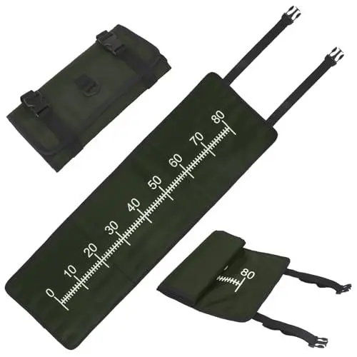 Produktbild: MONCAP Angeln Abhakmatte 98x30cm Fishing Abhakmatte Karpfen Matte Faltbare Karpfenmatte mit Maßband Angelzubehör für Anfänger Outdoor Karpfen Forellenangeln (Olivgrün)