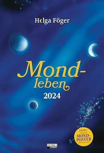 Produktbild: Mondleben 2024: Der große Wandkalender – Mit farbigem Mond-Jahresplaner als Poster zum Herausnehmen – 33,0 x 48,5 cm