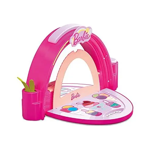 Produktbild: Mondo 40005 Barbie Gelateria, Eisdiele mit Kinderschminke, enthält Lipgloss, Lidschatten, Applikatoren und Nagelfeilen, mit Spiegel und LED-Lichtern, Spielzeug ab 5 Jahre