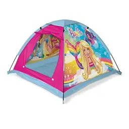 Produktbild: Mondo Toys – Garden Tent Gartenzelt Barbie – Spielhaus für drinnen und draußen für Jungen und Mädchen – tragbares Geschenk-Zelt für Kinder – inklusive Tragetasche – 28517
