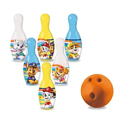 Produktbild: Mondo Toys – Paw Patrol-Bowling-Set für Kinder – INKLUSIVE 1 Ball und 6 Paw Patrol-Themenkegel – Sportspielzeug – Spiel für Kinder 2 3 4 Jahre – 28308