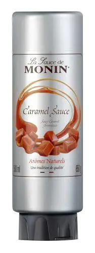 Produktbild: Monin Sauce Karamell (1 x 0,5l) - für Getränke - Desserts - Kaffeearoma - hochwertige Rezeptur - Dessert - Komplement