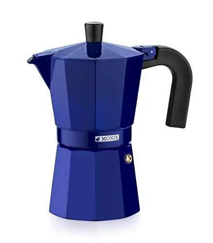 Produktbild: Monix Espressokocher aus Aluminium 6 tassen Kobaltblau, 30 x 30 x 30 cm, Blau