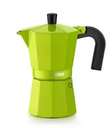 Produktbild: Monix Lima Italienische Kaffeemaschine, Aluminium, 6 Tassen, Grün, Metall, 10 cm, 6