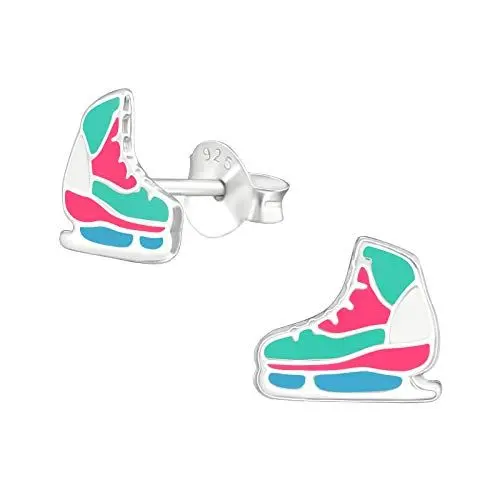 Produktbild: Monkimau Mädchen Ohrringe Schlittschuh Ohrstecker aus 925 Sterling Silver Silber
