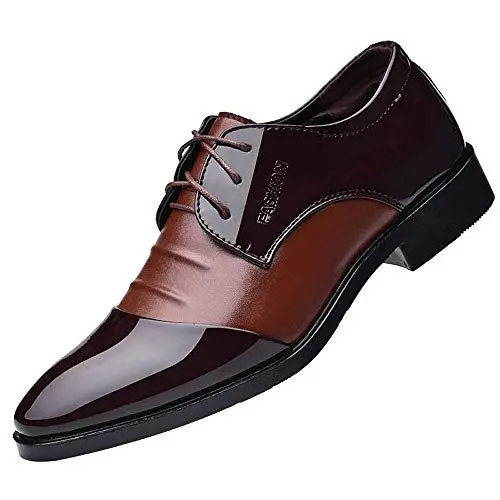 Produktbild: Generisch Herrenschuhe Oxford Leder Schnürschuhe Smoking Elegante Formal Work Hochzeit Anzugschuhe Schnürsenkel Business Sneaker Herren Anzug Schuhe