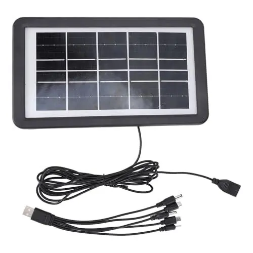 Produktbild: Monokristallines Solarpanel, Tragbares und Wasserdichtes Solarladegerät mit USB-Ausgang für Camping, Telefone, Tablets