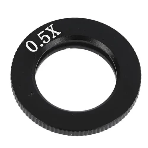 Produktbild: Monokulares Mikroskopobjektiv, Licht Paralleler Lichtstrahl. Schärfere Bilder. Optisches Standardobjektiv mit C-Mount Zur Beobachtung von Pflanzen und Insekten (0.5X)